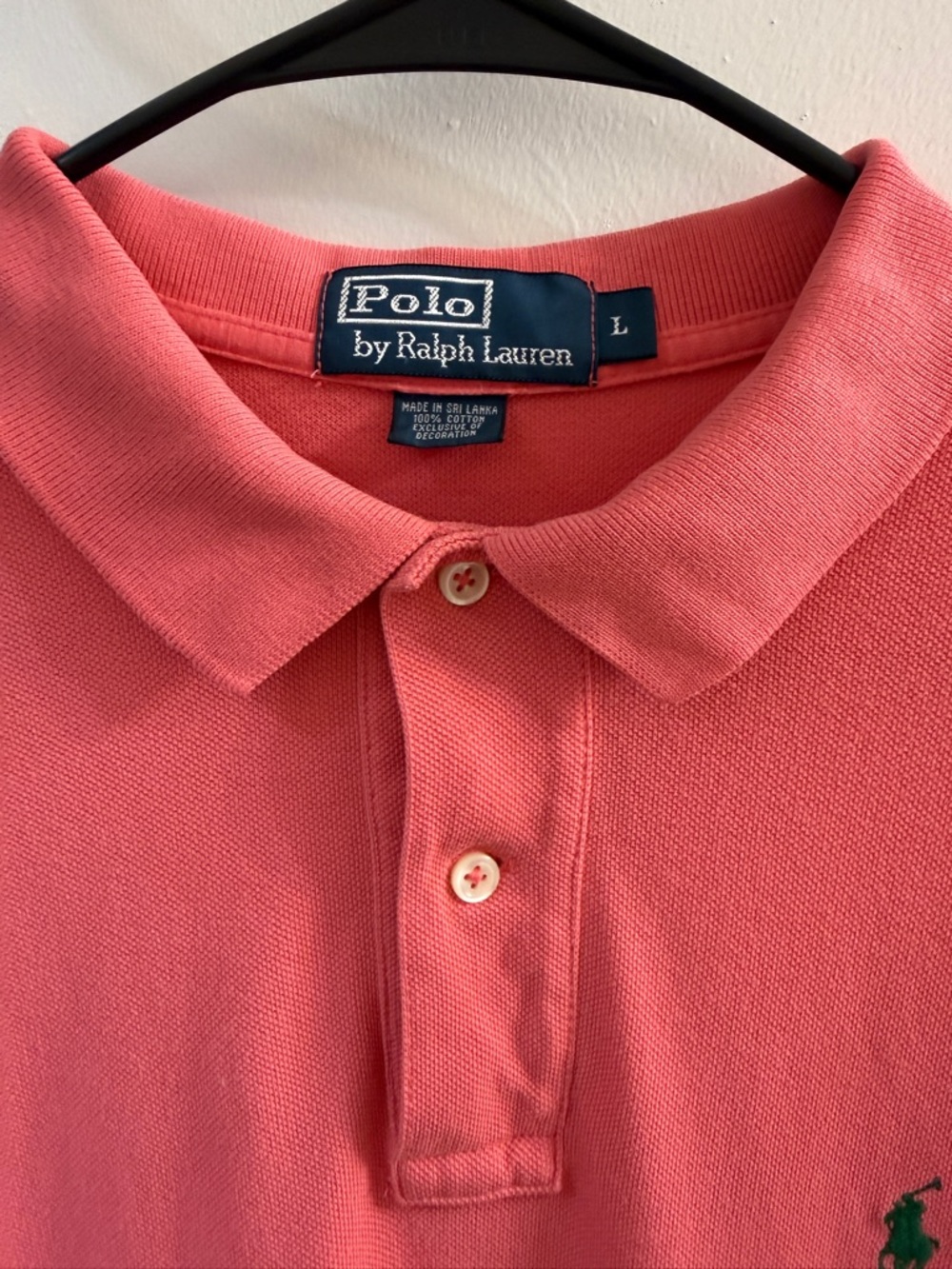 Polo Ralph Lauren Classic Pink Pique Polo Shirt L - Picture 2 of 8